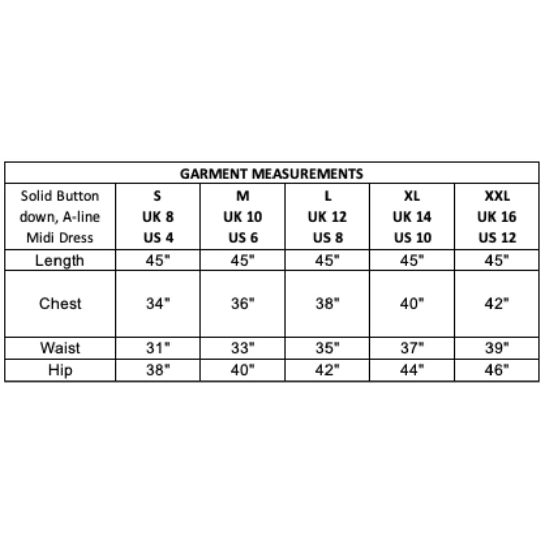 Classic Button-Down Midi Dress with Short Sleeves | Black