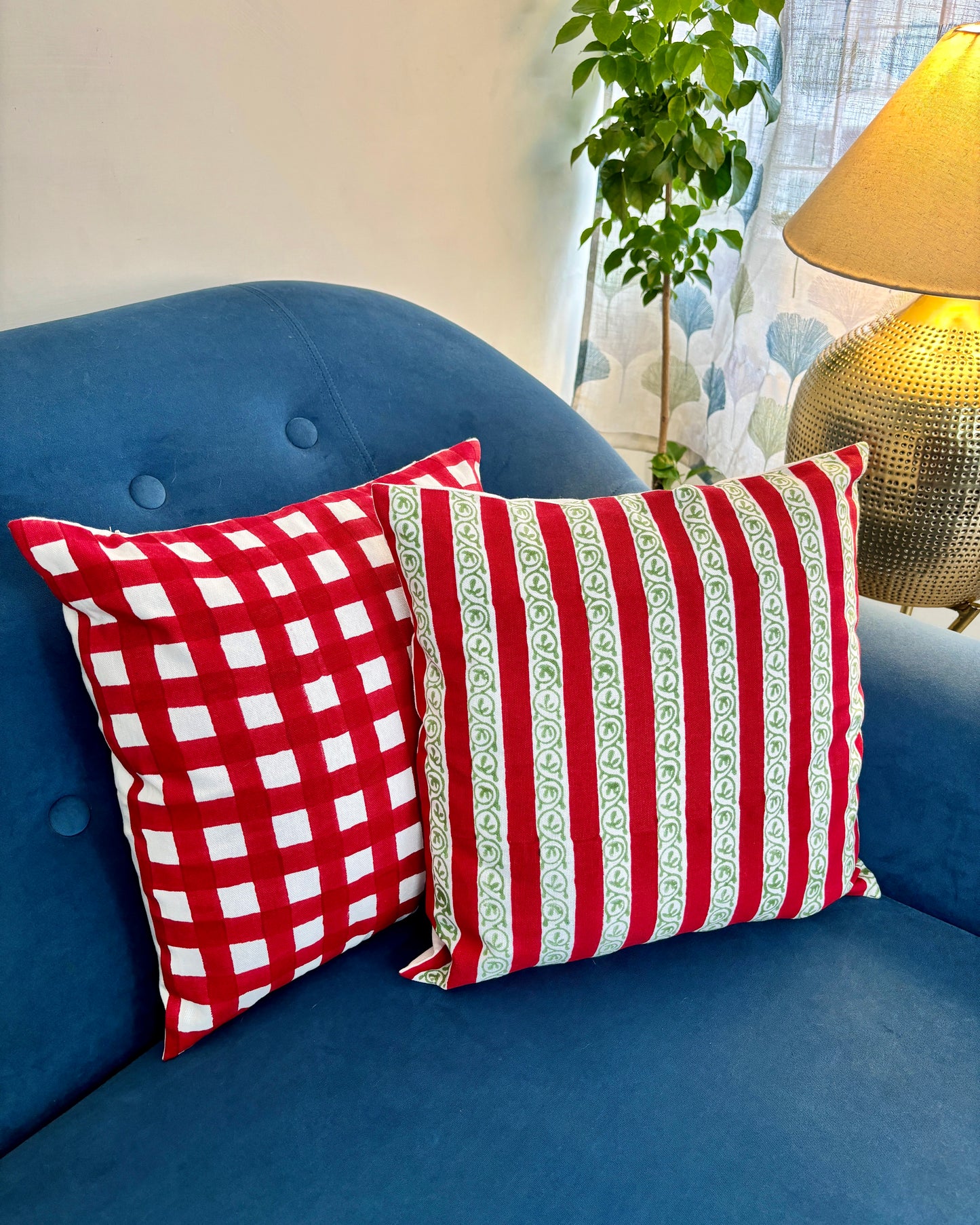 مفارش طاولة الطعام "كوبو" | مجموعة من قطعتين | باللونين الأسود والأحمر