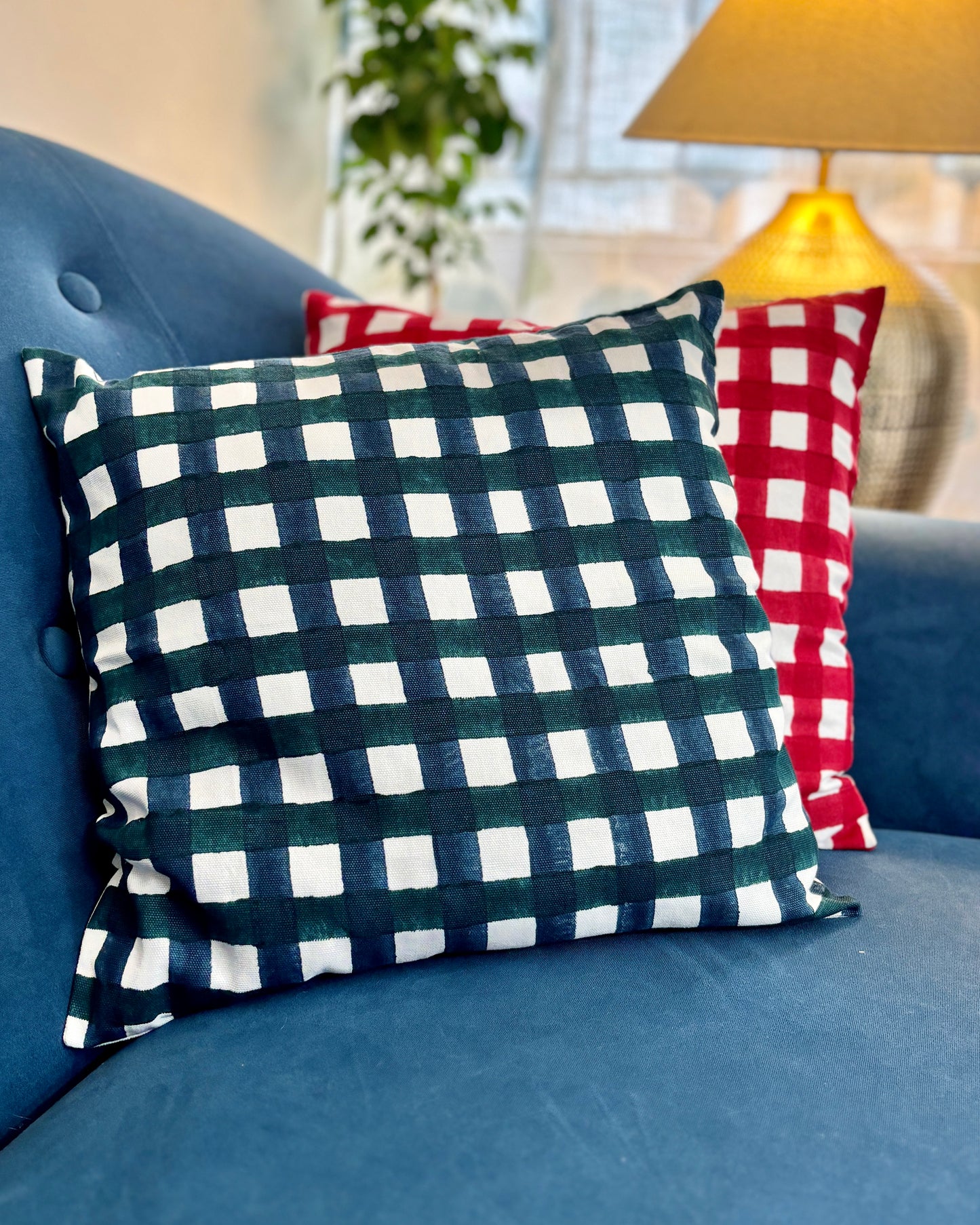 مفارش طاولة الطعام "كوبو" | مجموعة من قطعتين | باللونين الأسود والأحمر