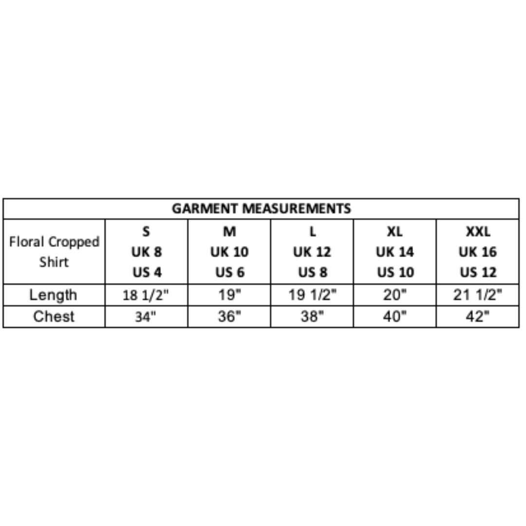 قميص نسائي قصير مزين بالزهور | أحادي اللون