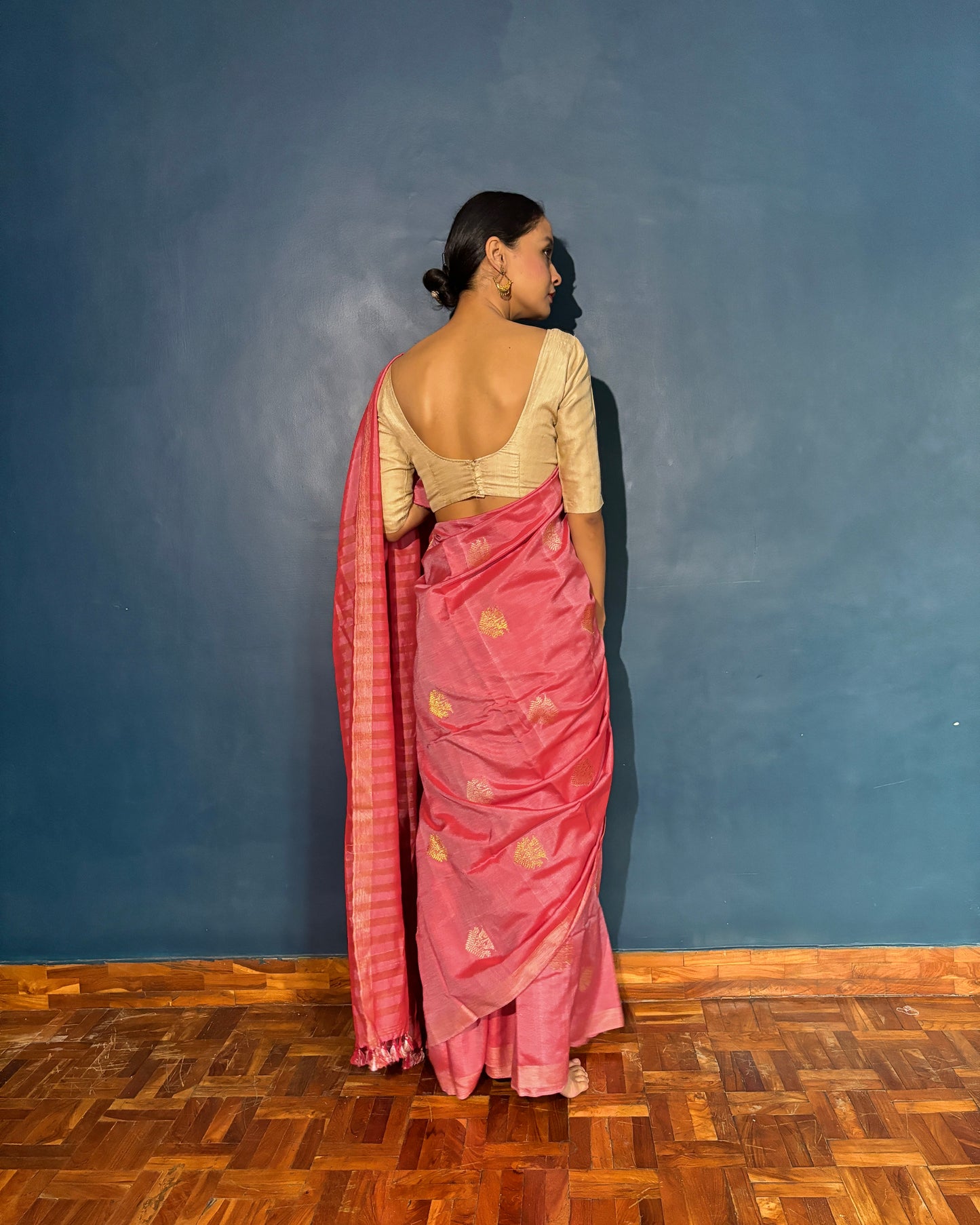 Mulberry Silk - Cotton Sari | Pink