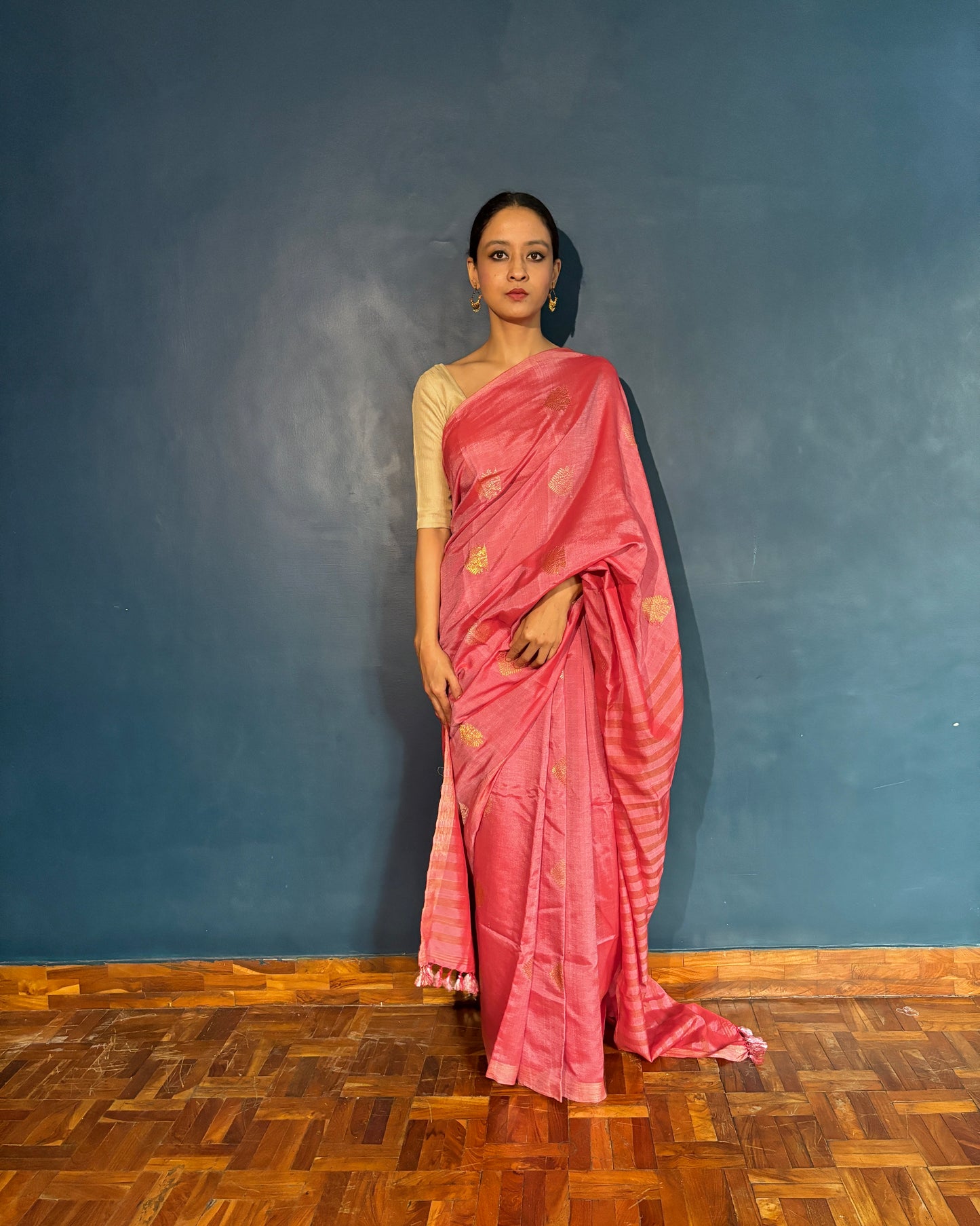 Mulberry Silk - Cotton Sari | Pink