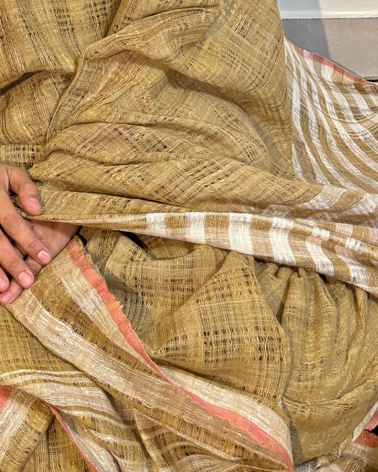 Eri Silk Sari | Sage Green