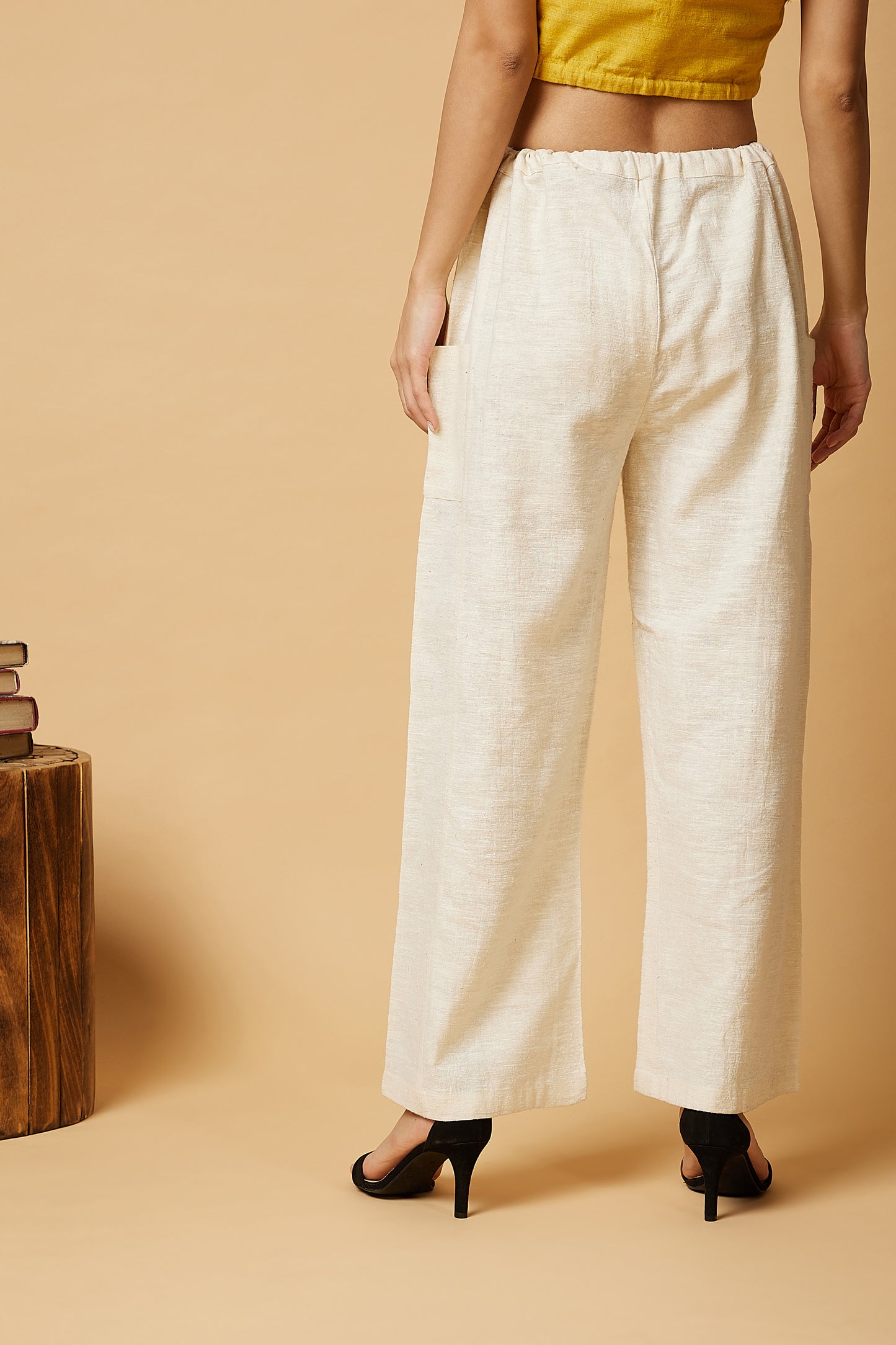 Drawstring Pants in ivory for women