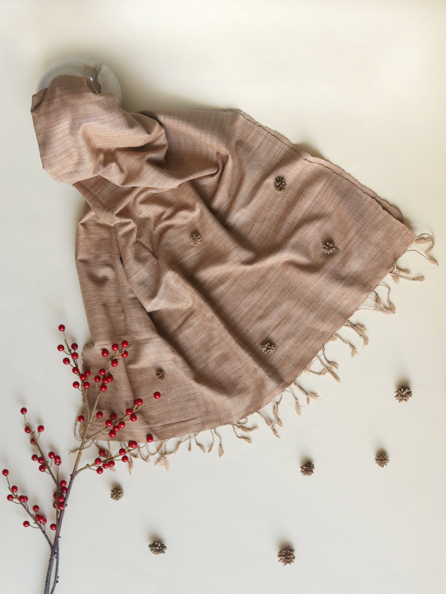Ahimsa Silk Scarf in brown