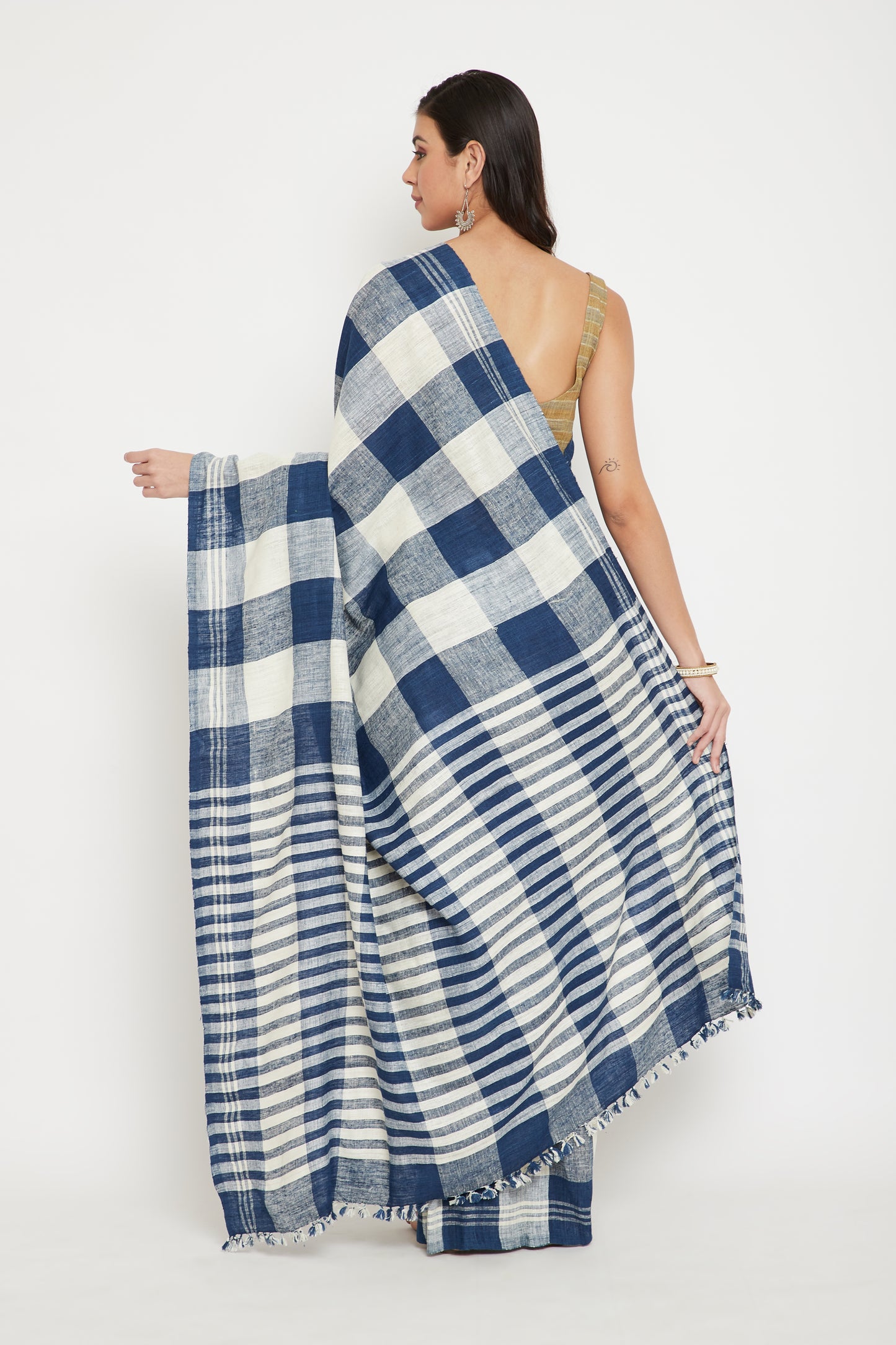 Indigo Eri silk saree