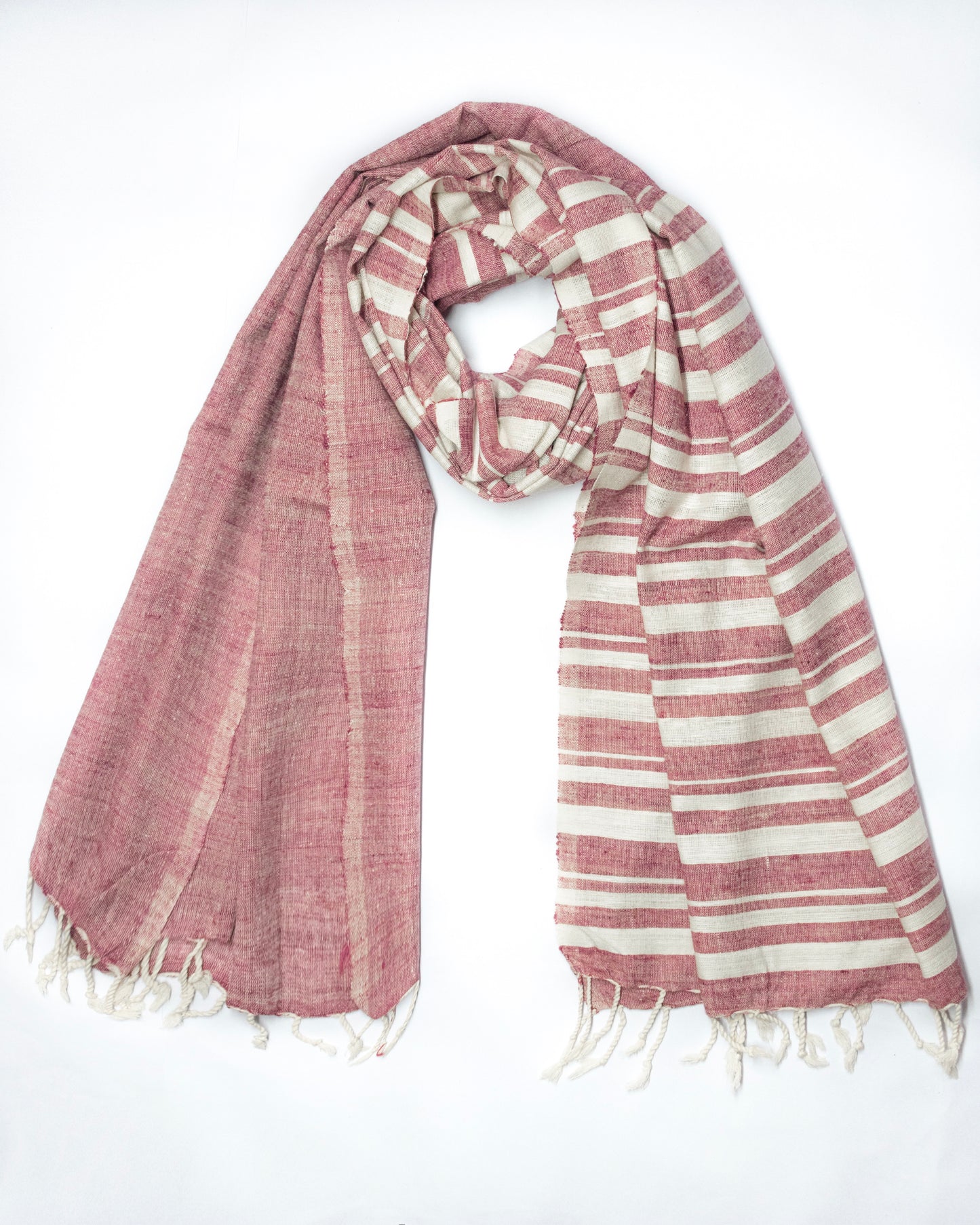 Streets of Shining Jet Peace Silk Scarf in red