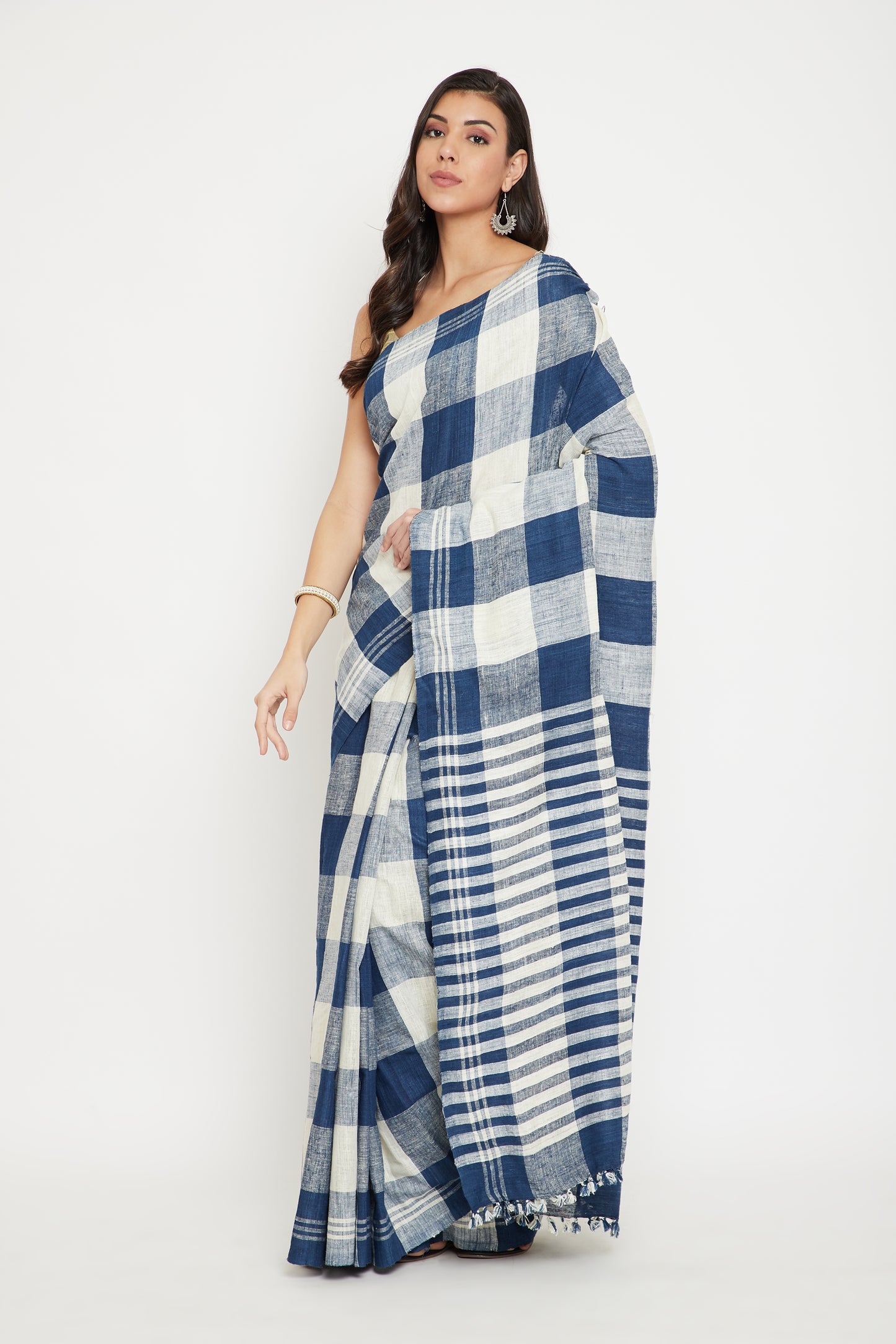 Indigo Eri silk saree