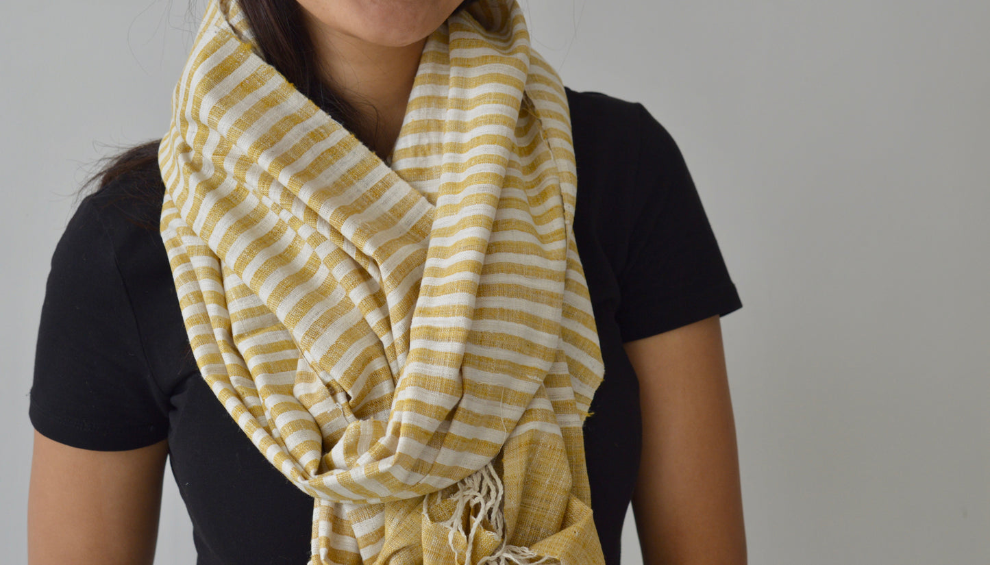 Yellow Woods Peace Silk Scarf