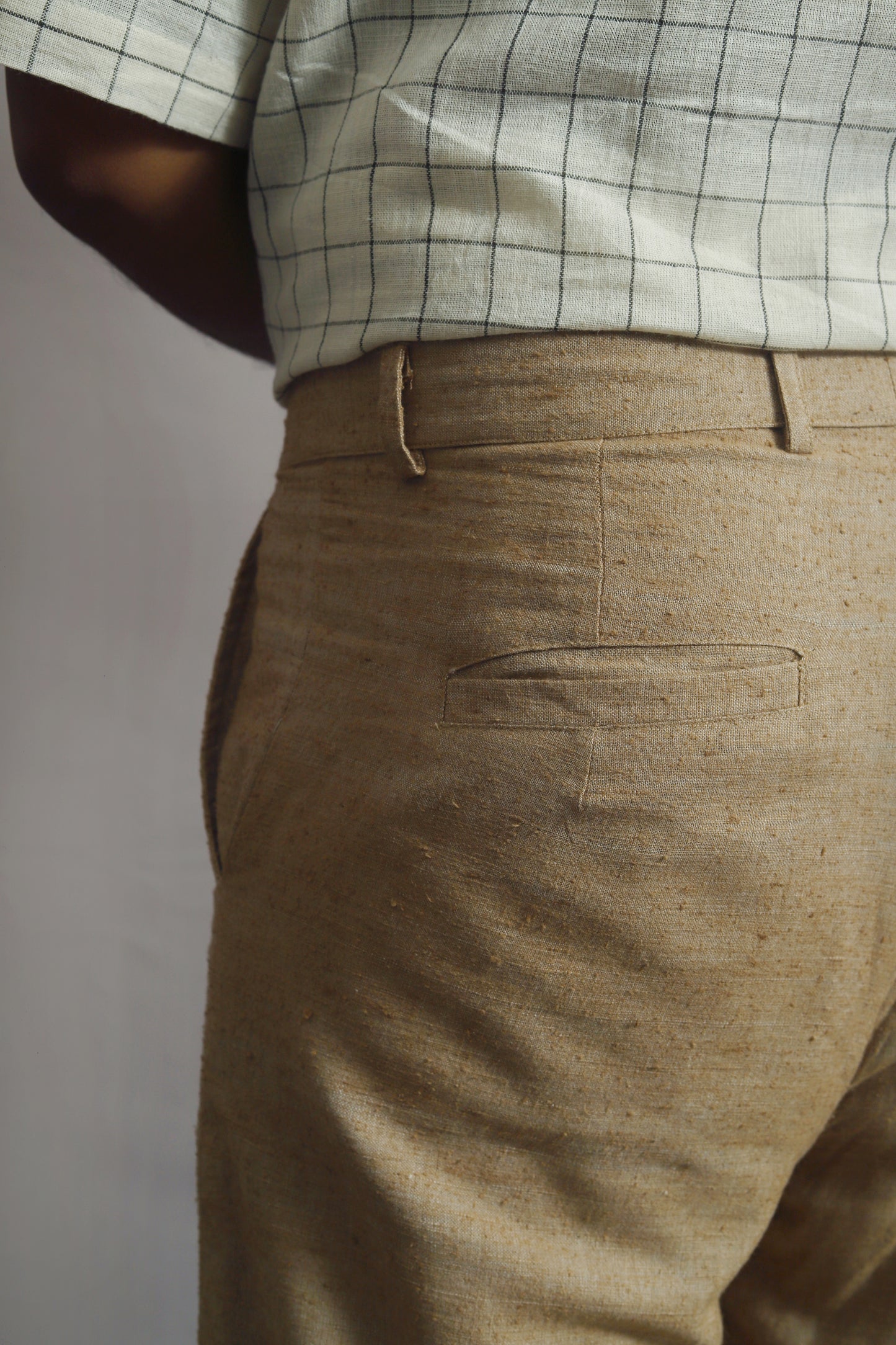 Straight fit trousers in brown for Men
