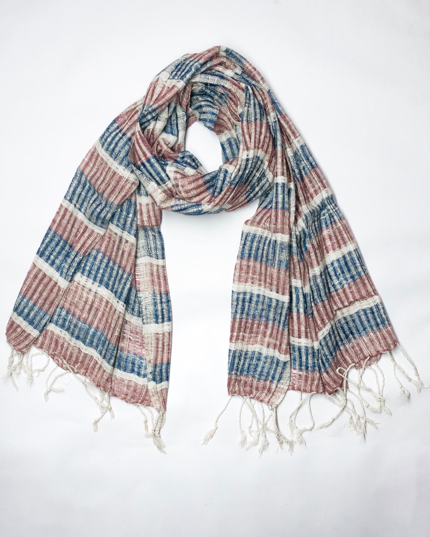 Peace Silk Scarf | Pink & Blue