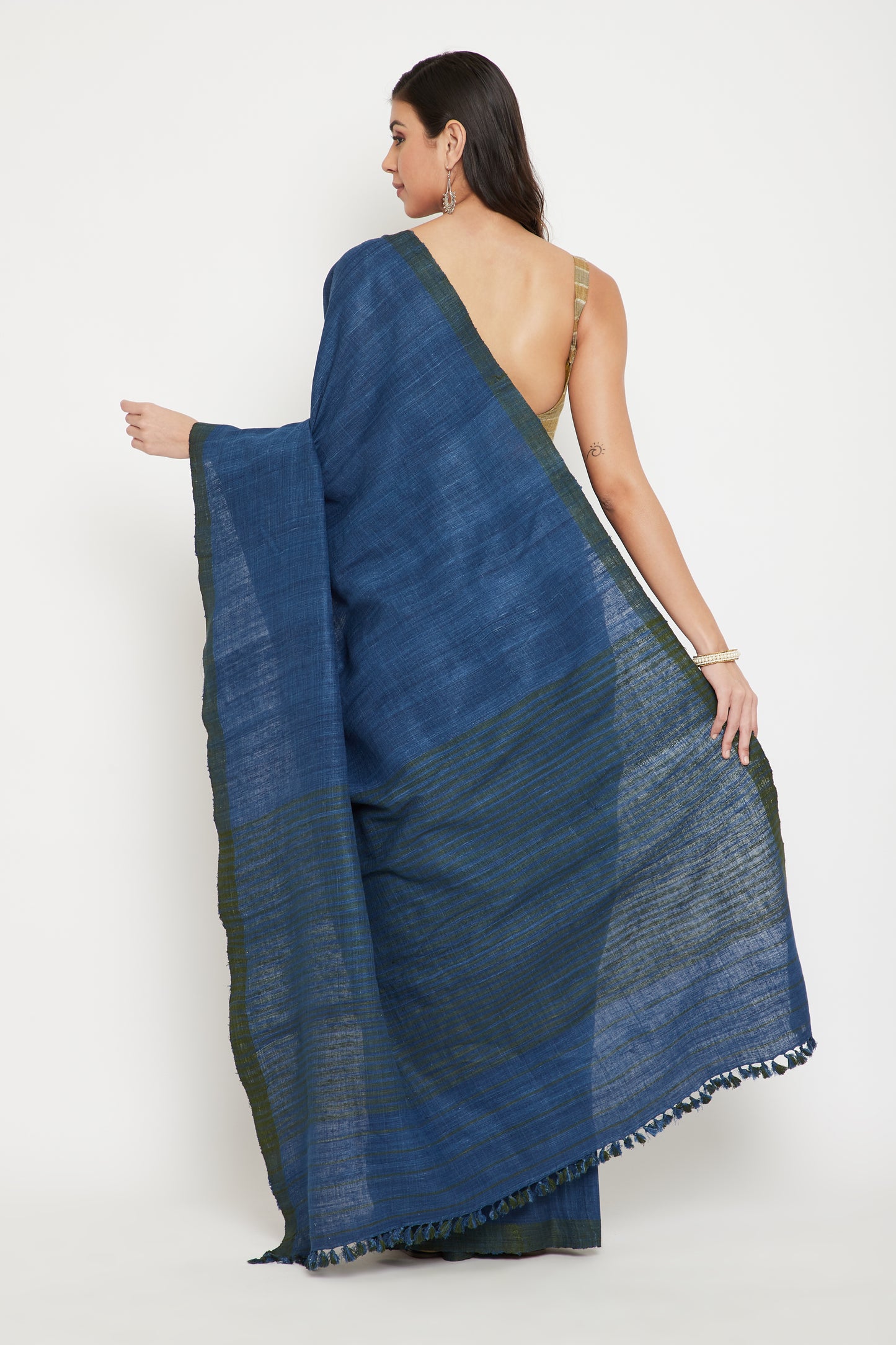 Indigo Eri silk saree