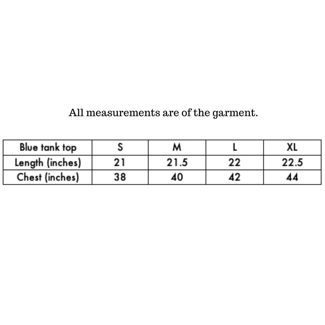 Tank top in powder blue