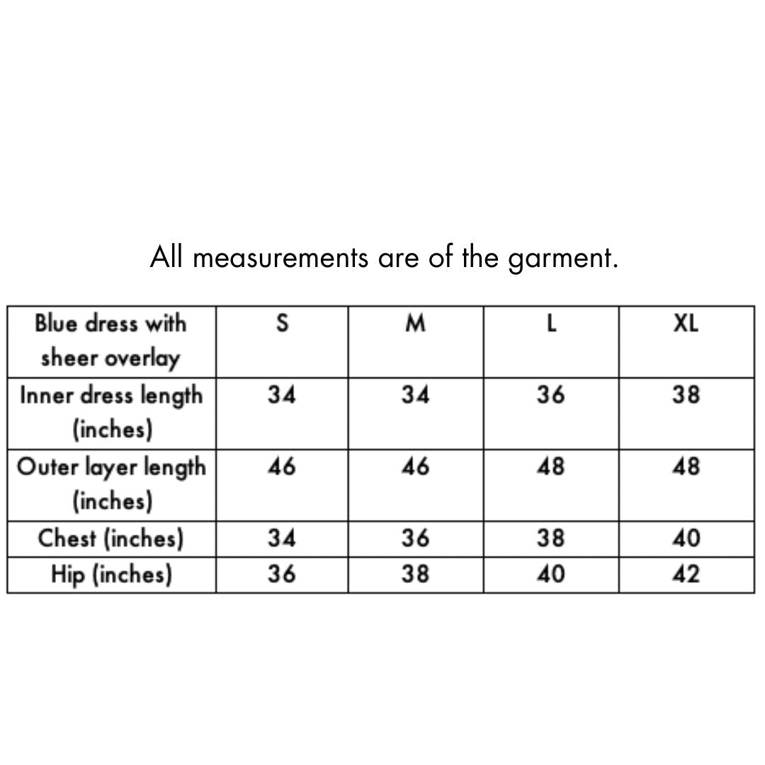 Floral print sleeveless dress with sheer overlay