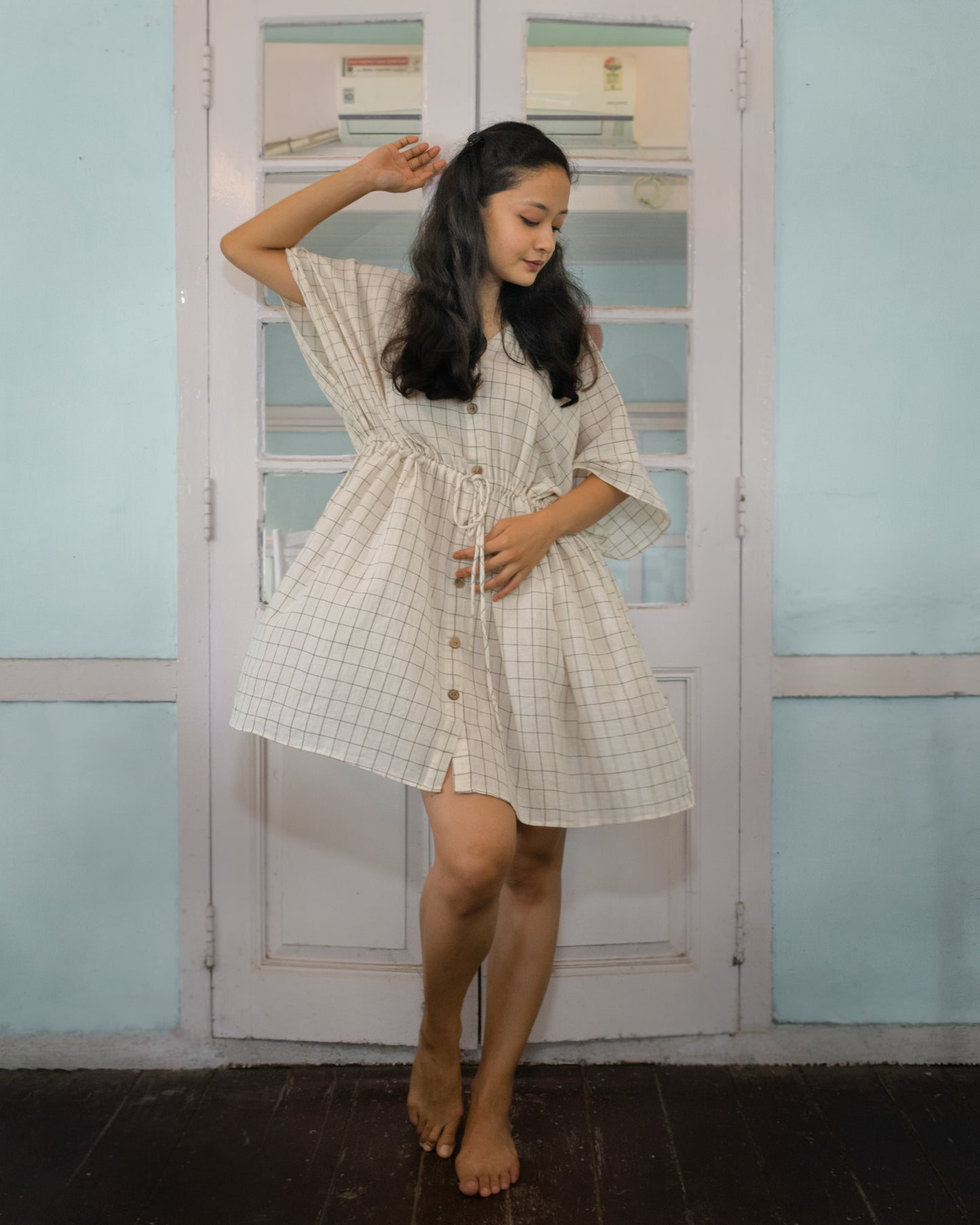 Short casual kaftan for women
