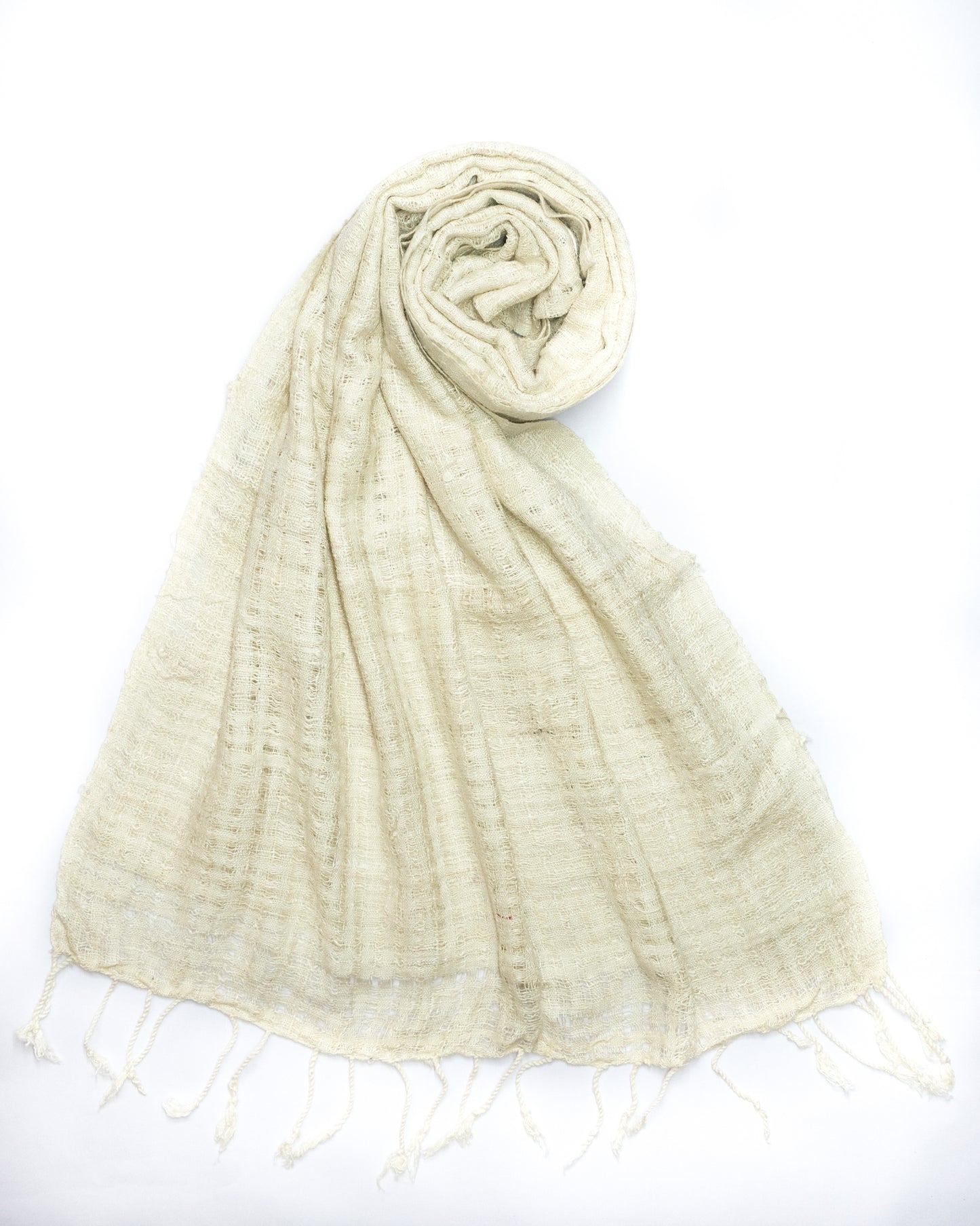 Peace Silk Scarf in white