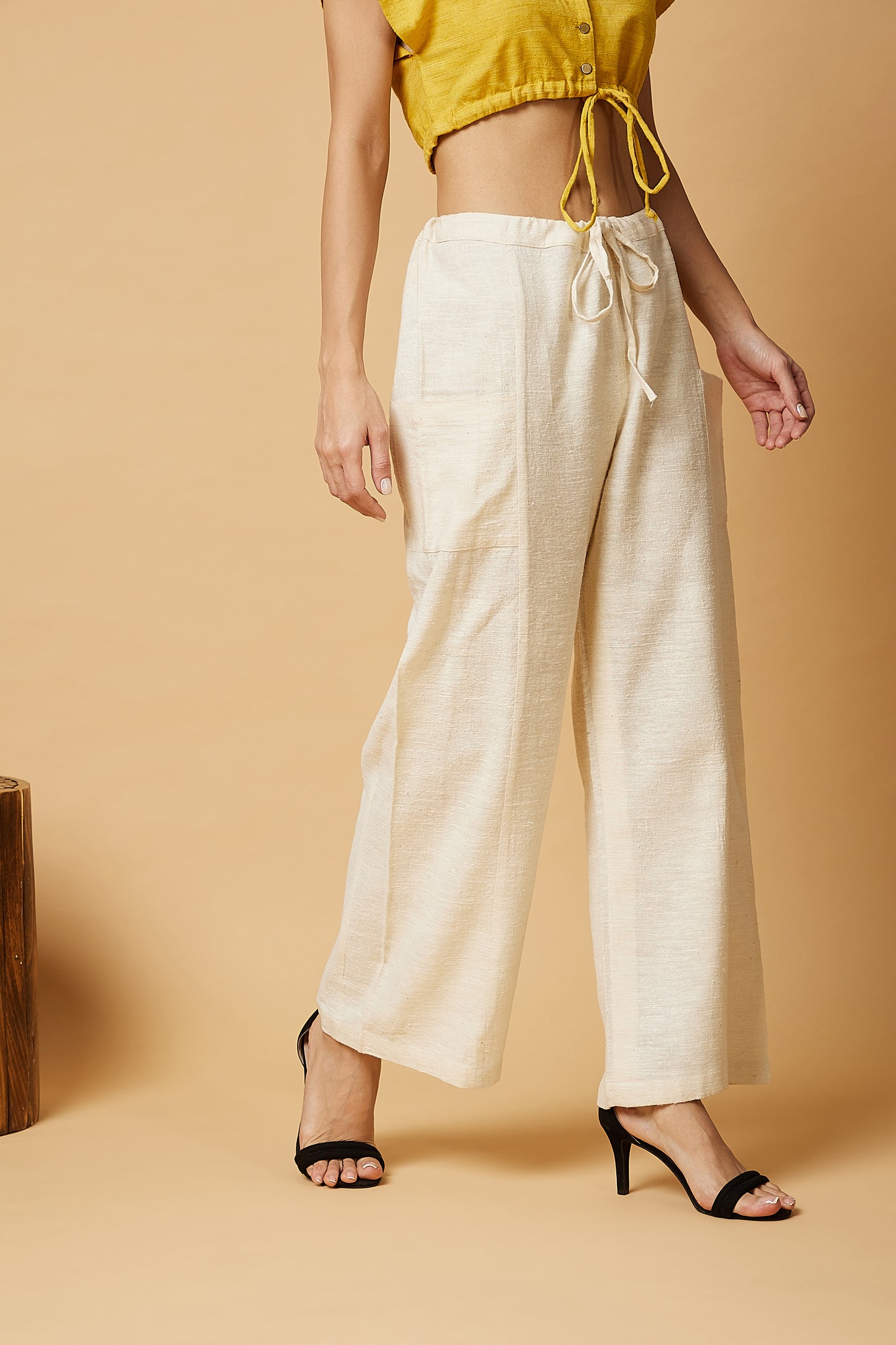 Drawstring Pants in ivory for women