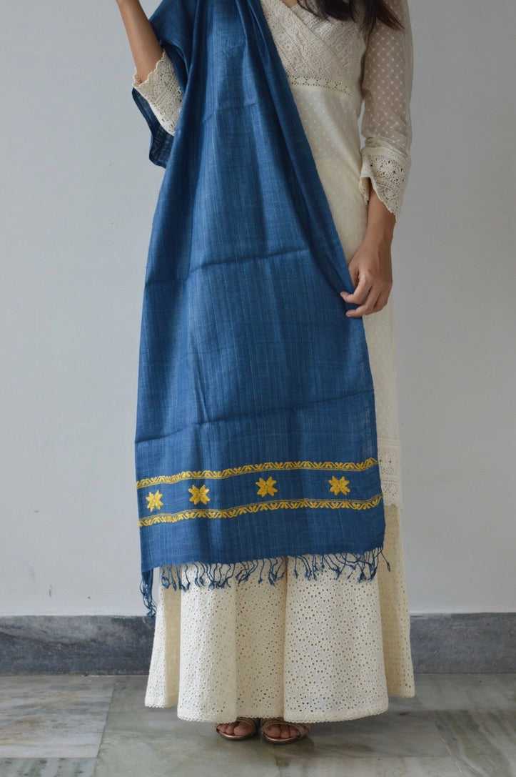 Starry Night Peace Silk Scarf