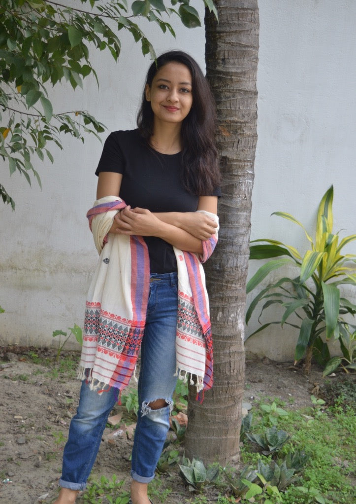 Over The Green Hills Peace Silk Scarf