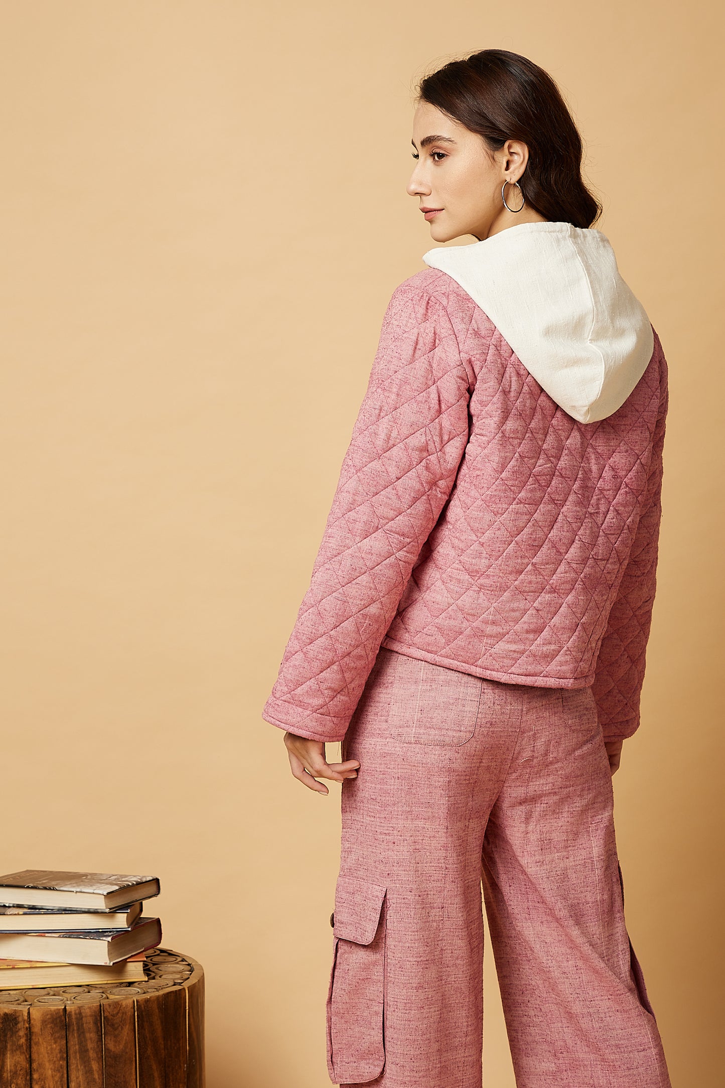 Quilted jacket in pink