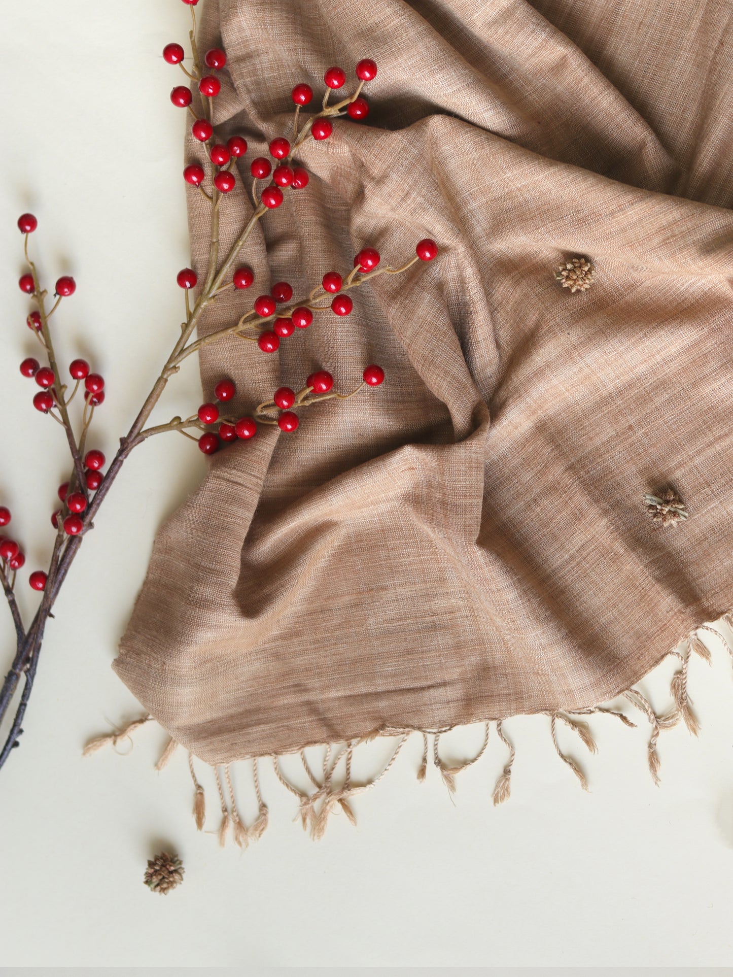 Ahimsa Silk Scarf in brown