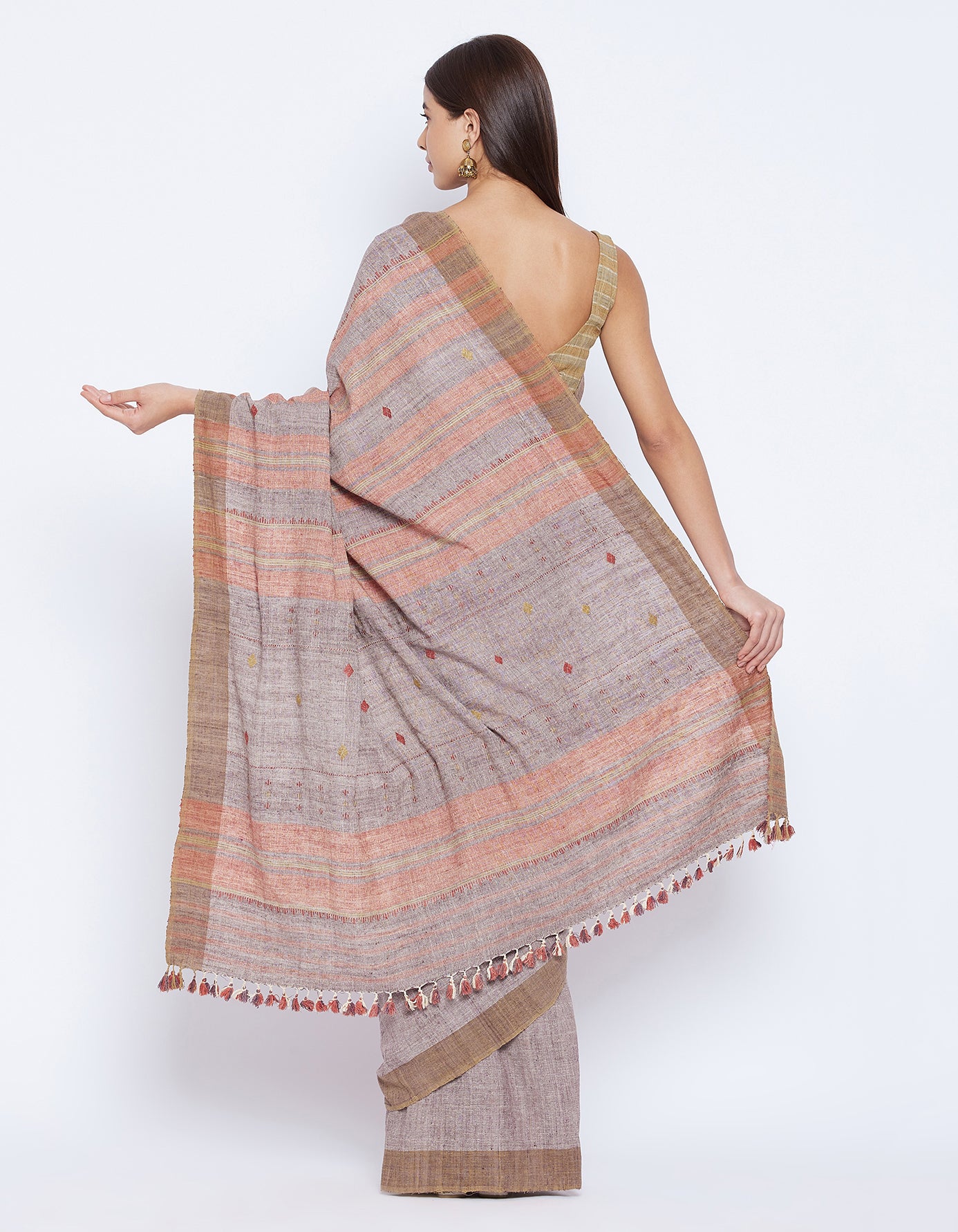 Purple Eri silk saree