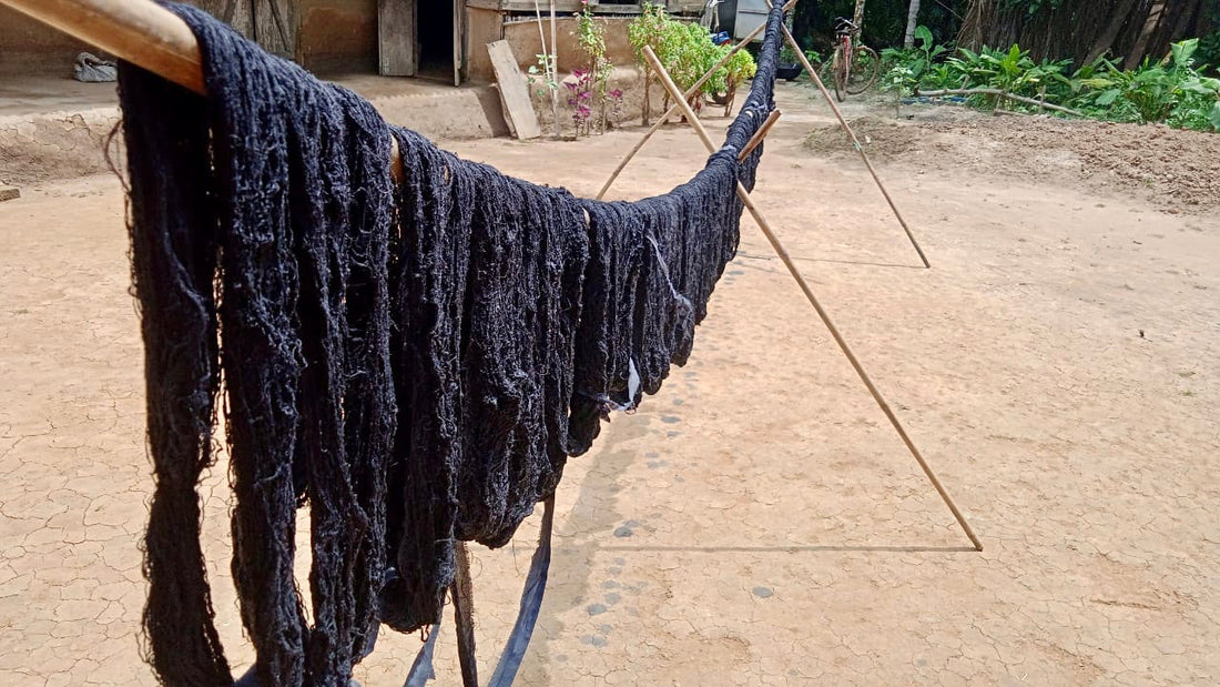 source pure eri silk hand dyed yarn from assam