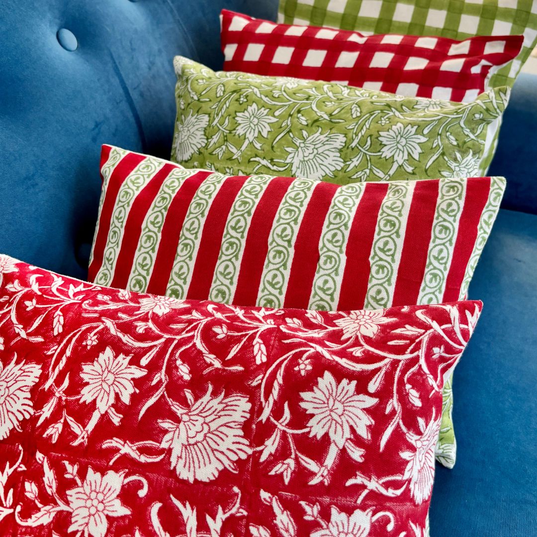 Using Primary Colours in Home Decor: The Unexpected Red Theory with Arras Cushion Covers & Table Linens