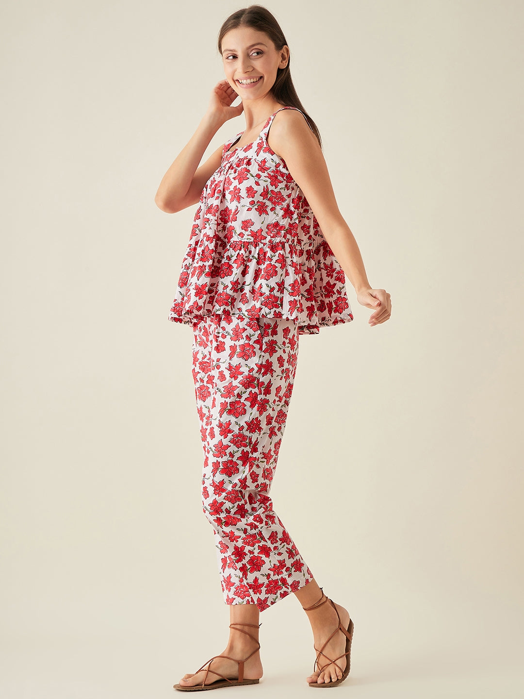 Regular pants for women |Red