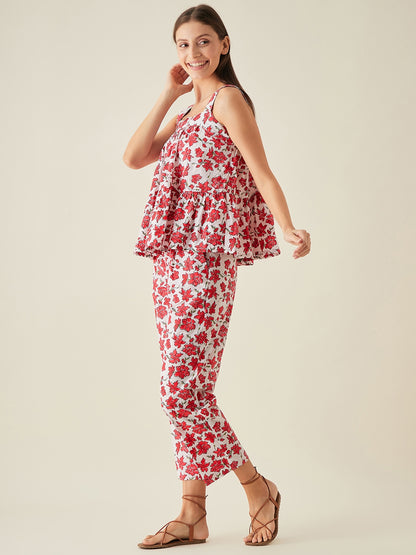 Regular pants for women |Red
