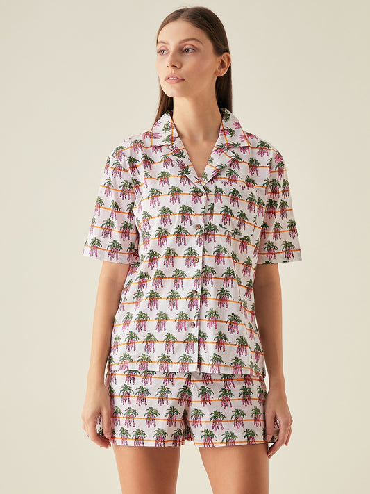 Half sleeves shirt for women | Pink, green, white