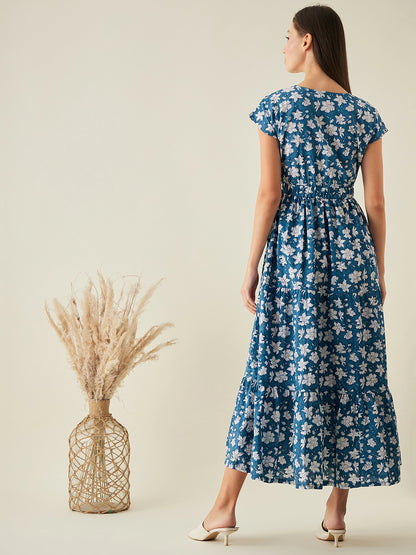 Maxi dress for women | Blue