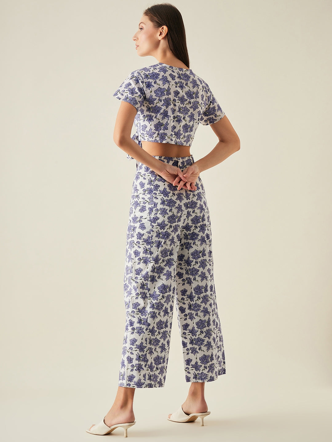 Pure Cotton Crop top and Pants Co-ord Set