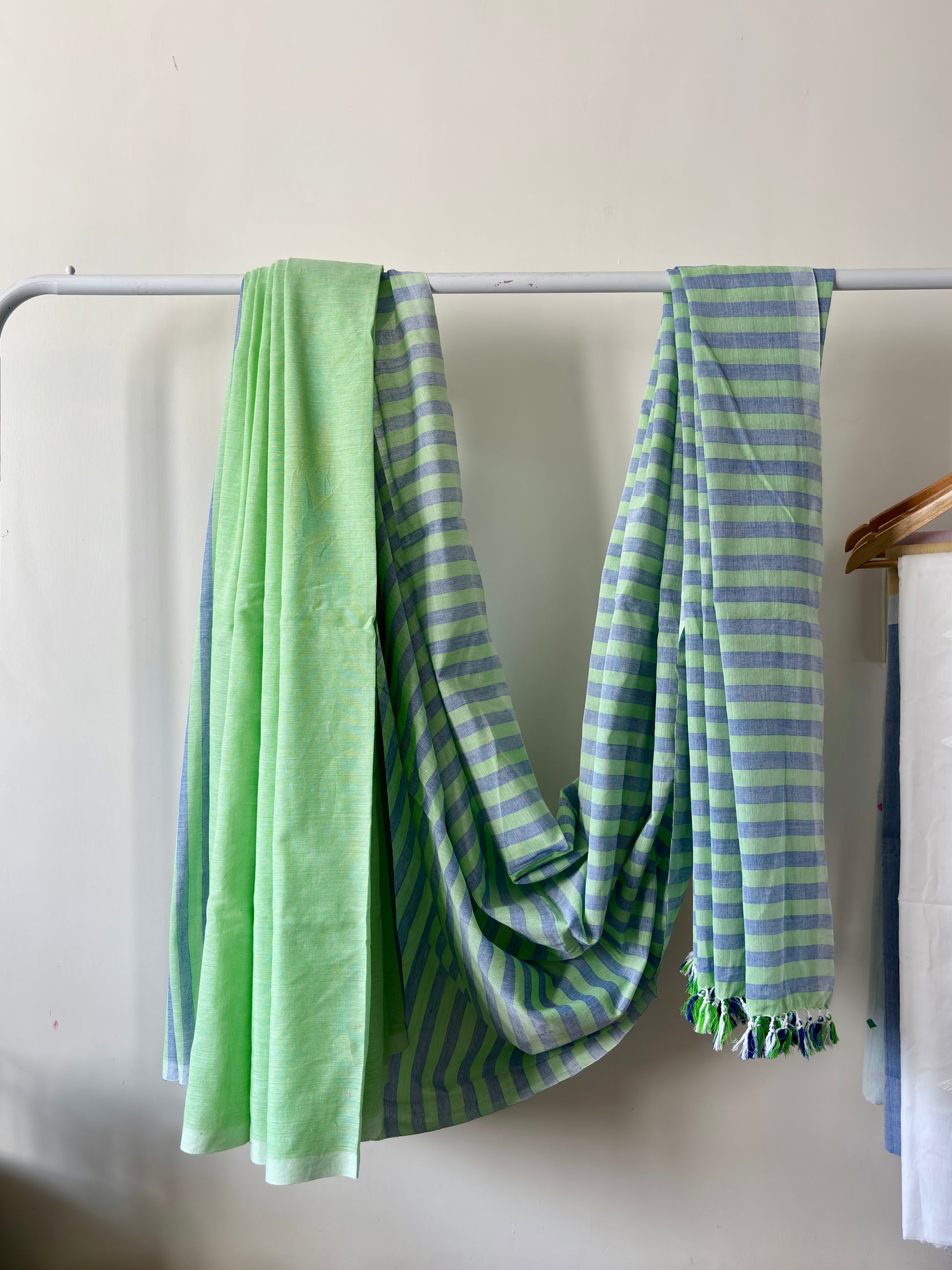 trendy striped cotton saree for summer india