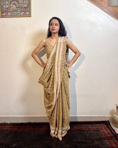 Eri Silk Sari | Sage Green
