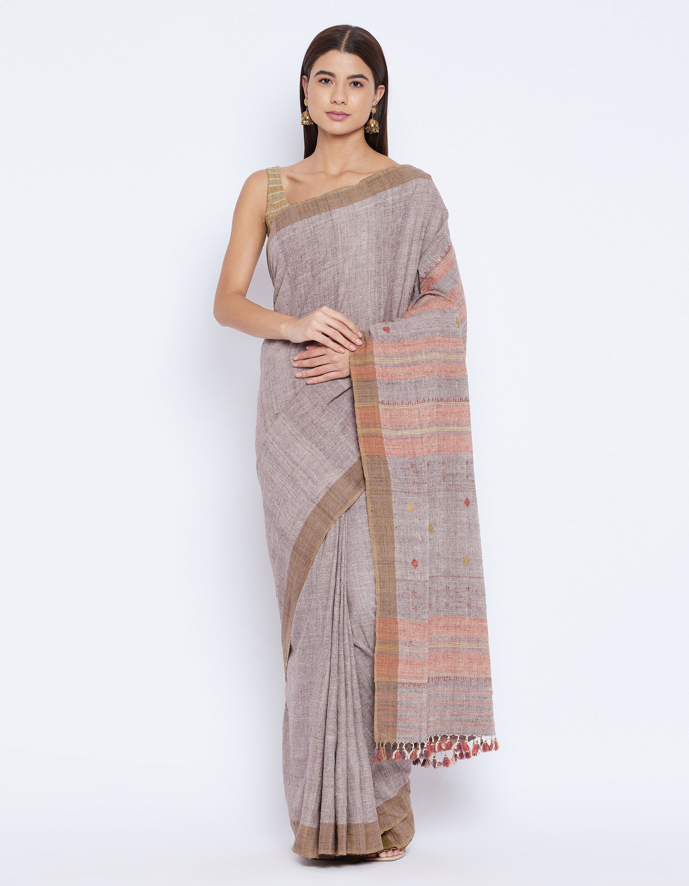 Purple Eri silk saree