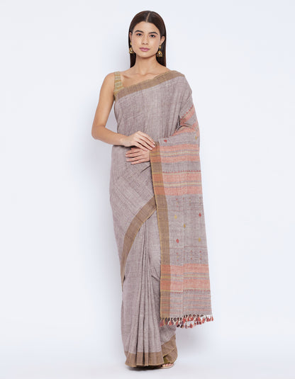 Purple Eri silk saree
