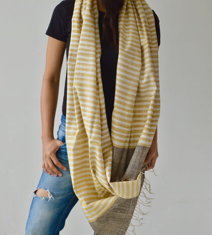 Yellow Woods Peace Silk Scarf