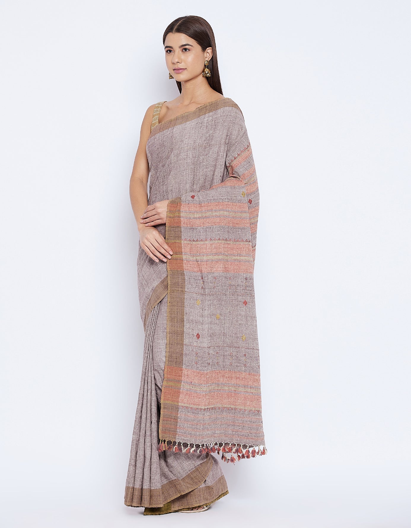 Purple Eri silk saree