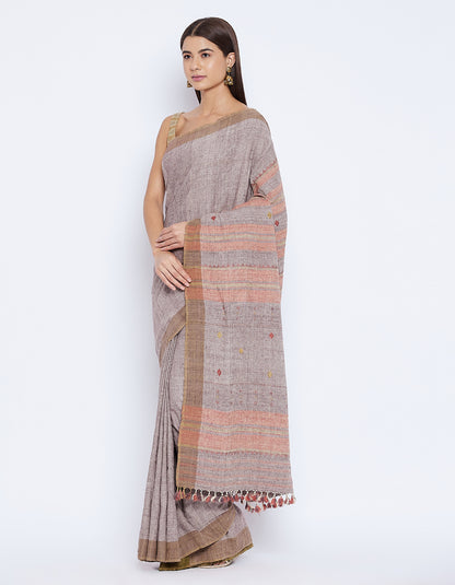 Purple Eri silk saree