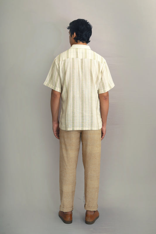 Straight fit trousers in brown for Men