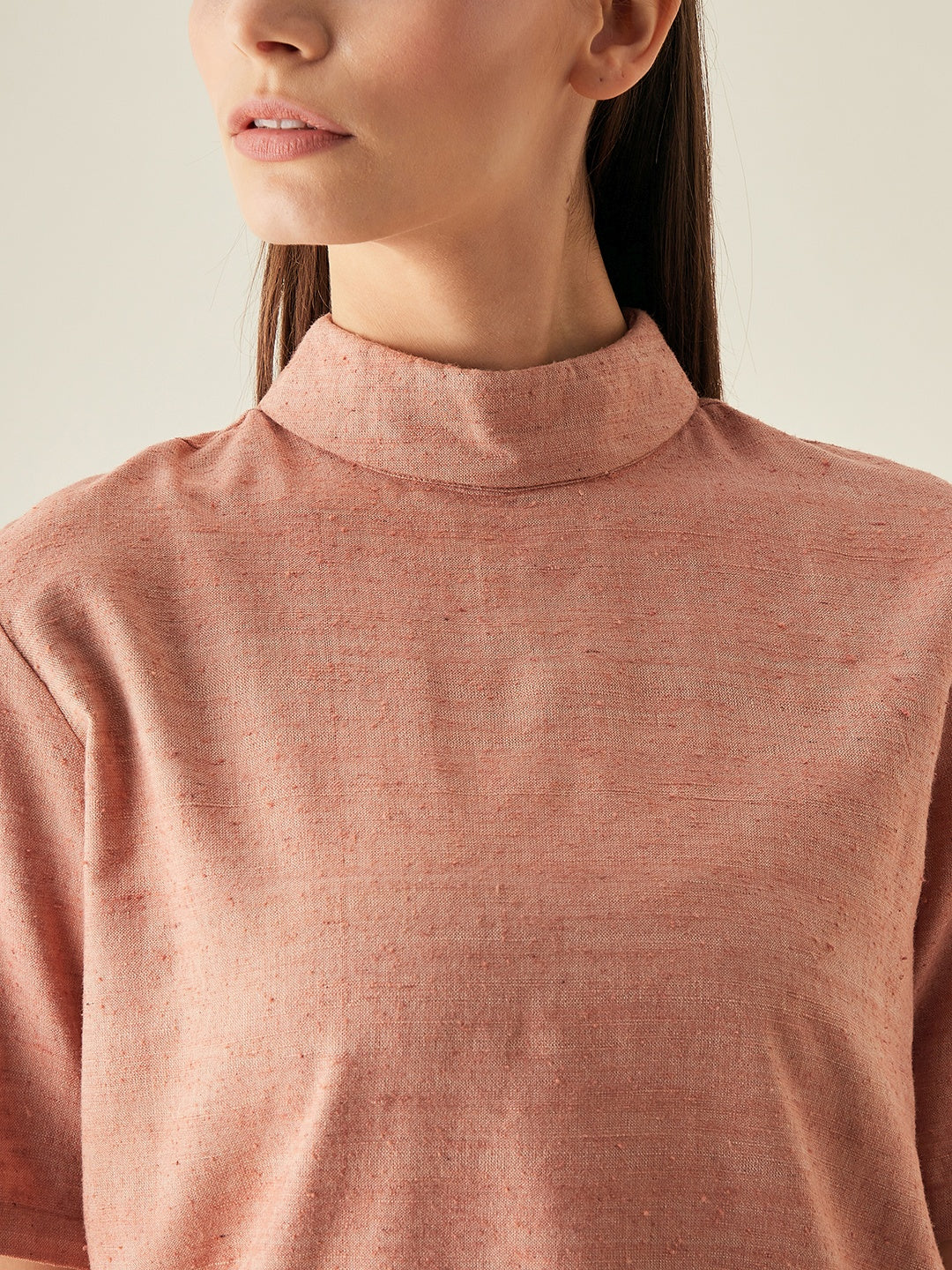 Turtleneck Top with half sleeves for Women