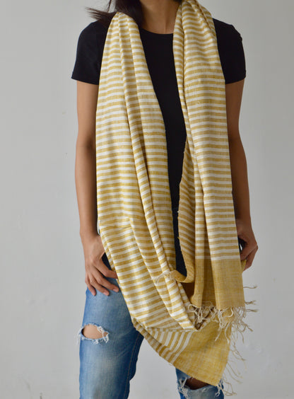 Yellow Woods Peace Silk Scarf