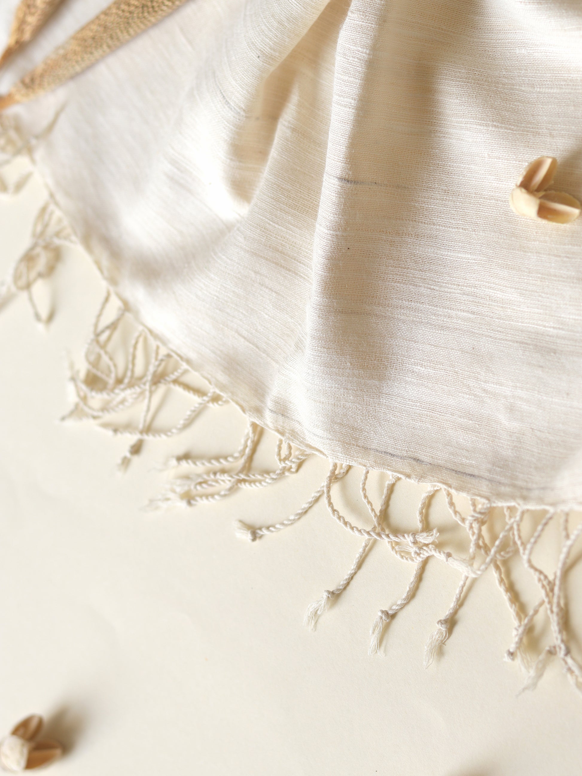 Ahimsa Silk Scarf in ivory