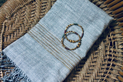Grey Eri silk scarf
