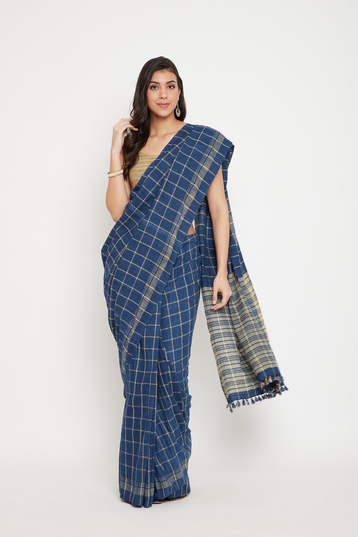 Indigo Eri silk saree