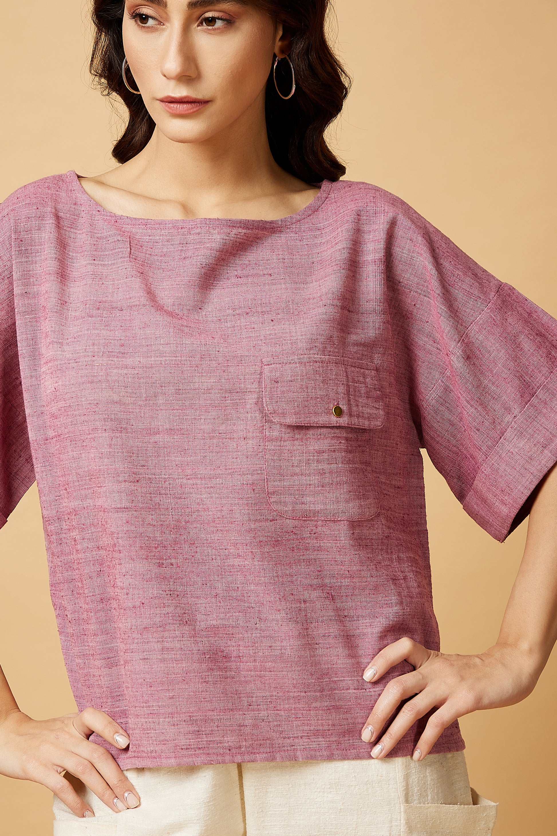 Oversized top in Pink for Women