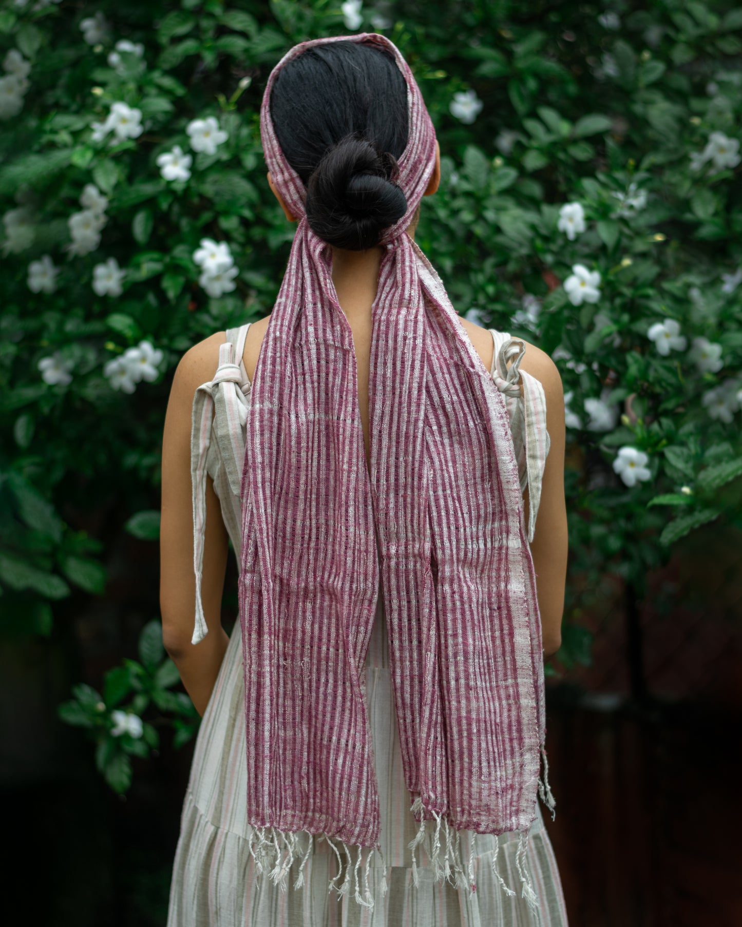 When Lilacs Last Peace Silk Scarf in Pink
