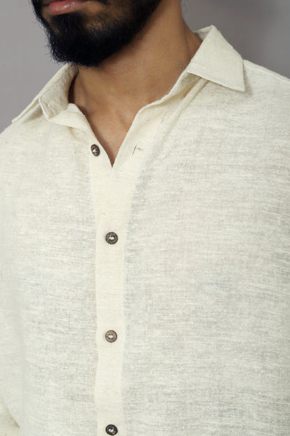 Full sleeved shirt in off white for Men