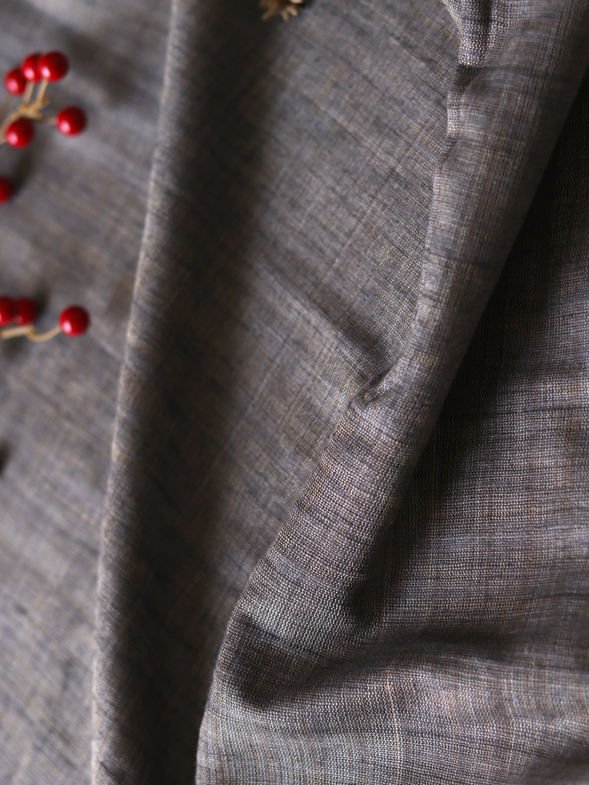 Ahimsa Silk Scarf in brown and grey